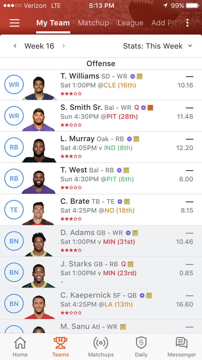 JEFFMETZ11's tweet photo. @SiriusXMFantasy which two WRs that you can see. I have ODB as well. @FantasyAlarm https://t.co/u7M5pQXq0r