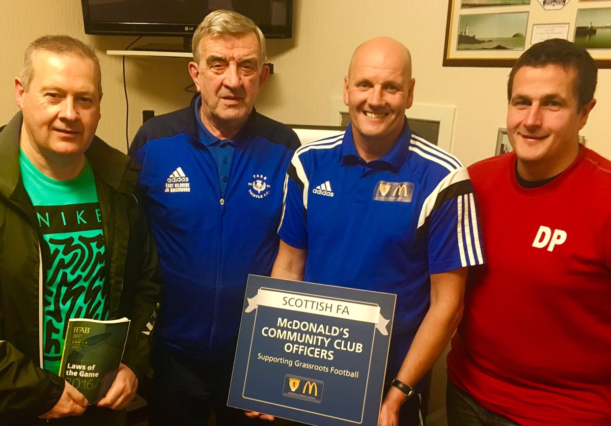 david_ashmead's tweet photo. @sfa_southwest Recent #Coach night w/ @McDonalds #CommunityOff #TommyTait & Ayrshire Ref Assoc @ #TASSThistleFC event #FootballDev 💙⚽📸 https://t.co/ZGs1XedfrO