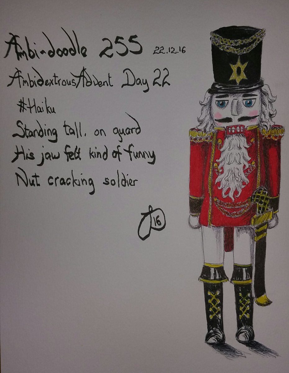 neonblaze72's tweet photo. #ambidexterityrulesok #ambidextrousadvent day#22 #nutcracker #festiveart #illo_advent for @TheLuckyHand 😊 #switchdrawer @PaigntonPoet #art https://t.co/BQwmJa4pGq
