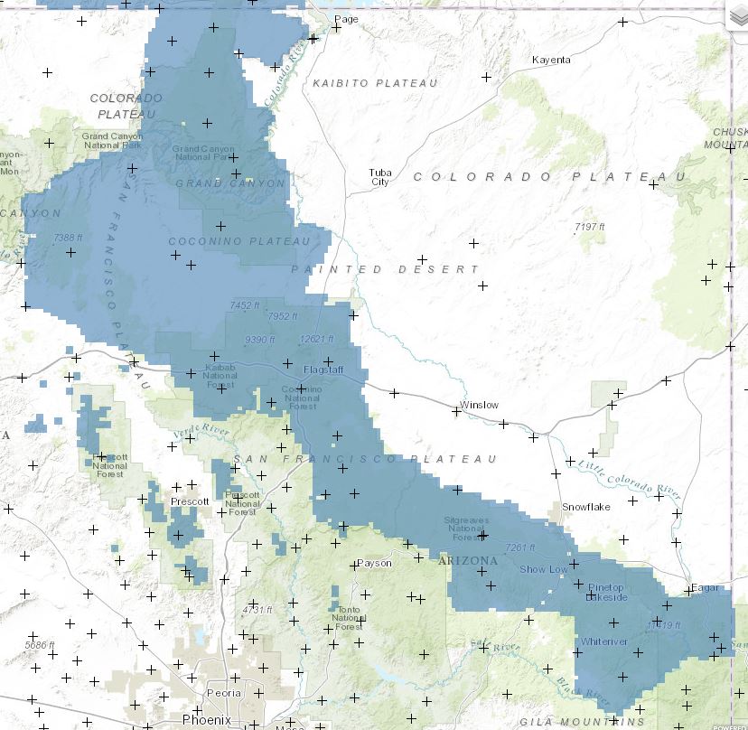 NWSFlagstaff's tweet image. A winter storm watch has been issued for northern Arizona Saturday afternoon through Saturday night. Hazardous travel is possible! #azwx