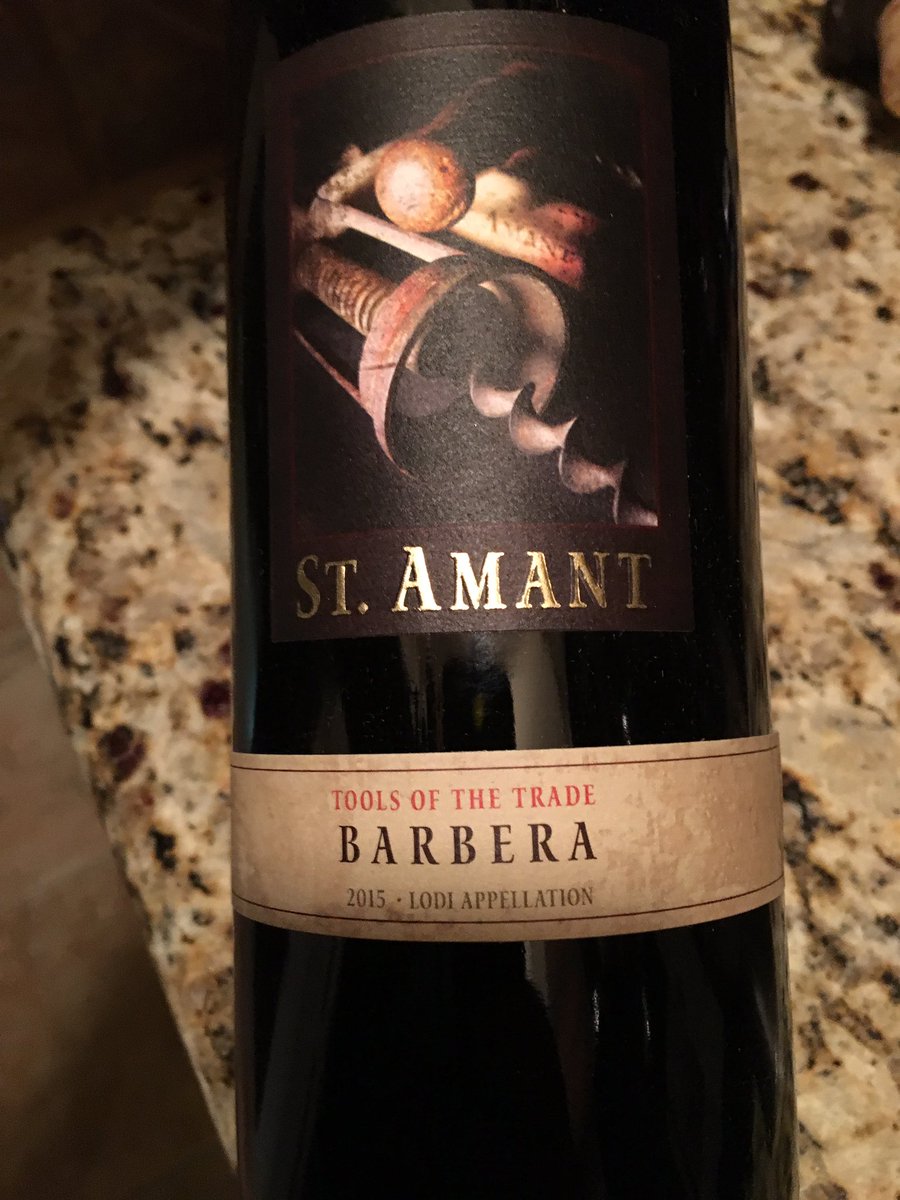 In my glass: 

2015 St. Amant "Tools Of The Trade" Lodi Barbera

Thanks for the great #wine Stewart! <a href="/stamantwine/">Stuart Spencer</a> #lodiwine #wiyg