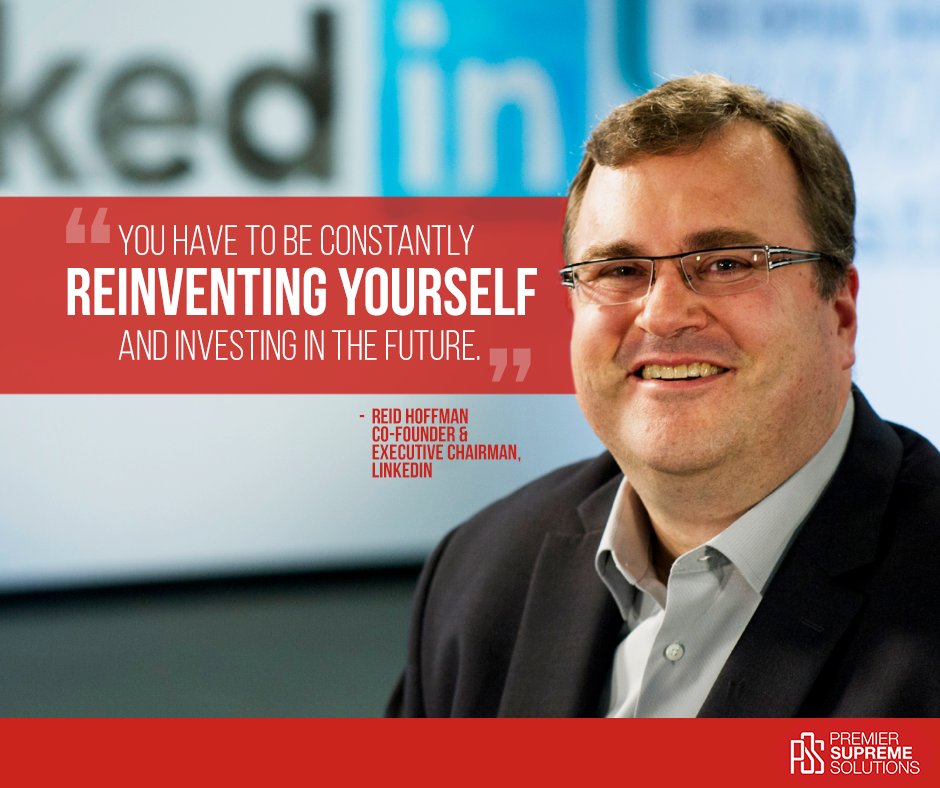 PSSolutionsUSA's tweet photo. Take the advice of Reid Hoffman, Co-founder and Executive Chairman of LinkedIn, and be well on your way to success! https://t.co/cDWefdih5Z
