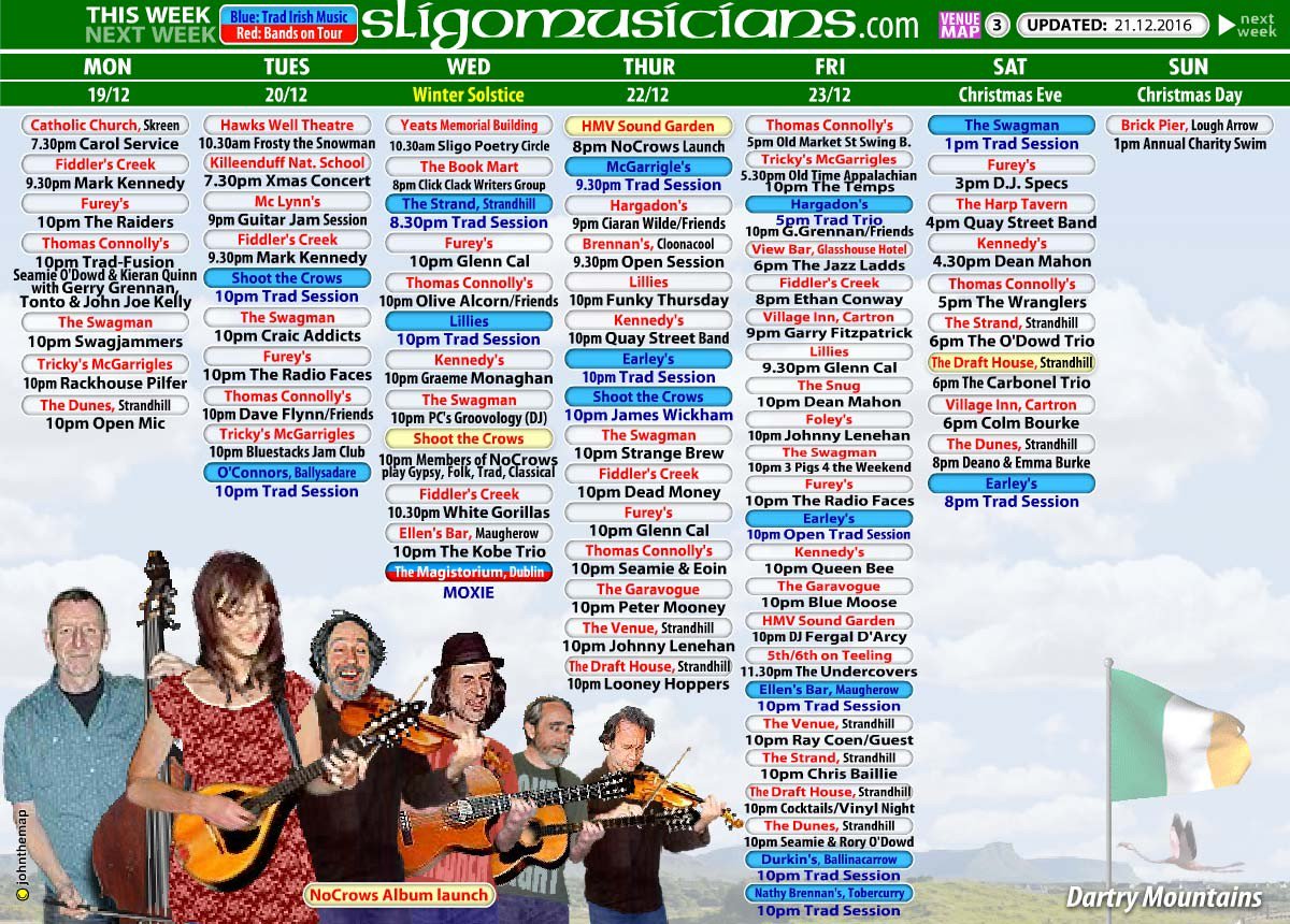 Here's a sample of great entertainment in #Sligo over the #ChristmasHolidays  🎄 #LoveSligo  #Music