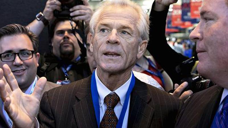 AJENews's tweet photo. Donald Trump picked Peter Navarro known for his extreme anti-China stance to head a trade policy council https://t.co/rC13LBFHNI https://t.co/0IxYie5lEw