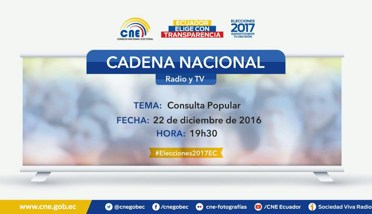cnegobec's tweet image. Hoy &amp;gt;&amp;gt; Información oficial sobre la Consulta Popular, esta noche a las 19:30. ¡Acompáñanos!