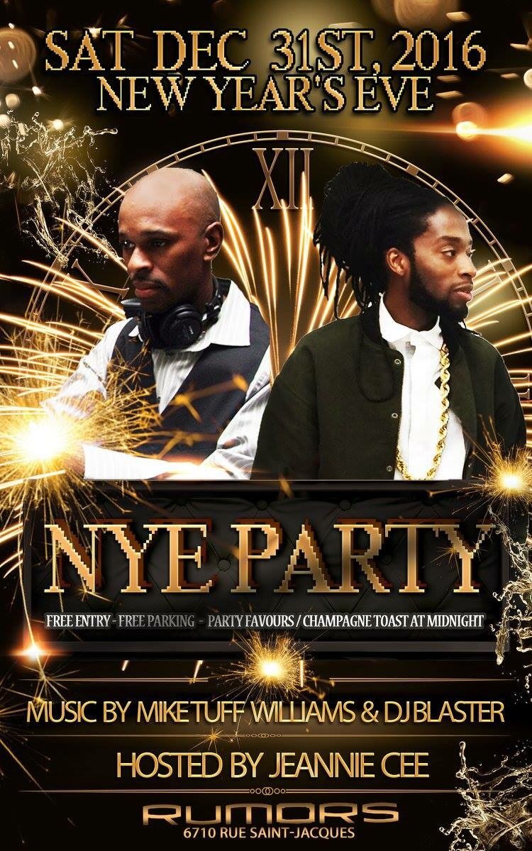 DjBlaster's tweet photo. #NewYearsEver at #RumorsBar with @DjBlaster &amp; @DJTUFF514. #FreeEntry #FreeParking #Champagne at #Midnite https://t.co/ZEy9xIa91Q