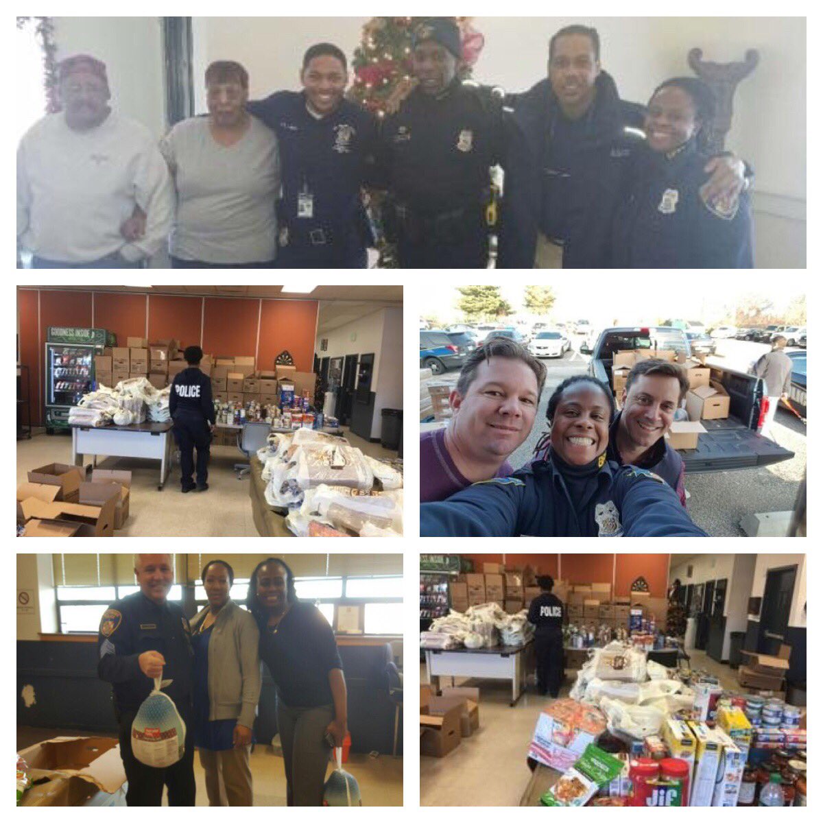 SD CCU passing out Turkey Baskets / Coats to their Community today