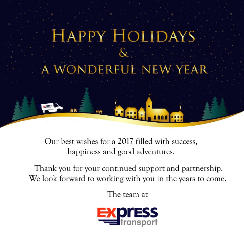 ExpressTransuk's tweet image. Happy Holidays &amp;amp; a Wonderful New Year for all our customer, partners and friends. We look forward to working with you in the years to come.