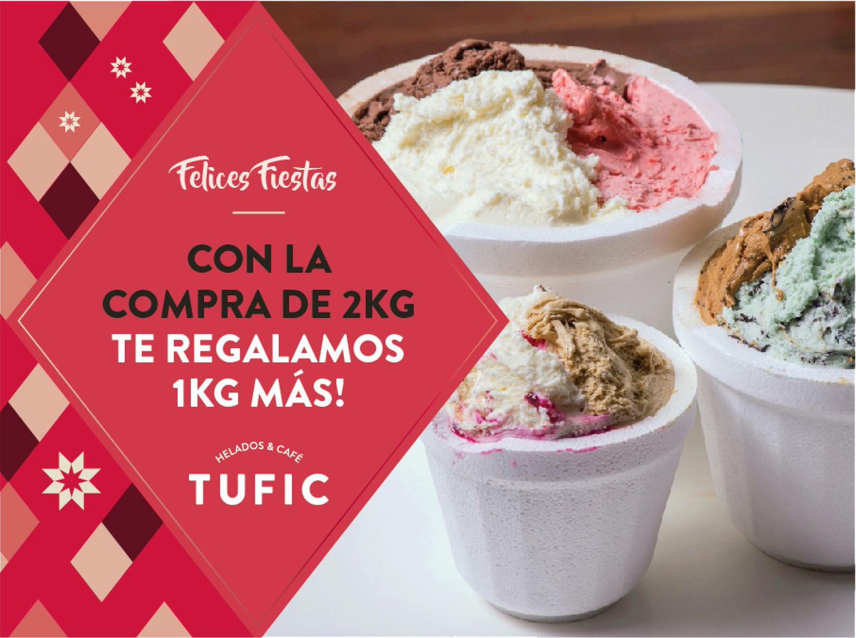 TuficHelados's tweet photo. #PromoFiestas Válidas únicamente para el viernes y sábados. https://t.co/B9zQZfPX04