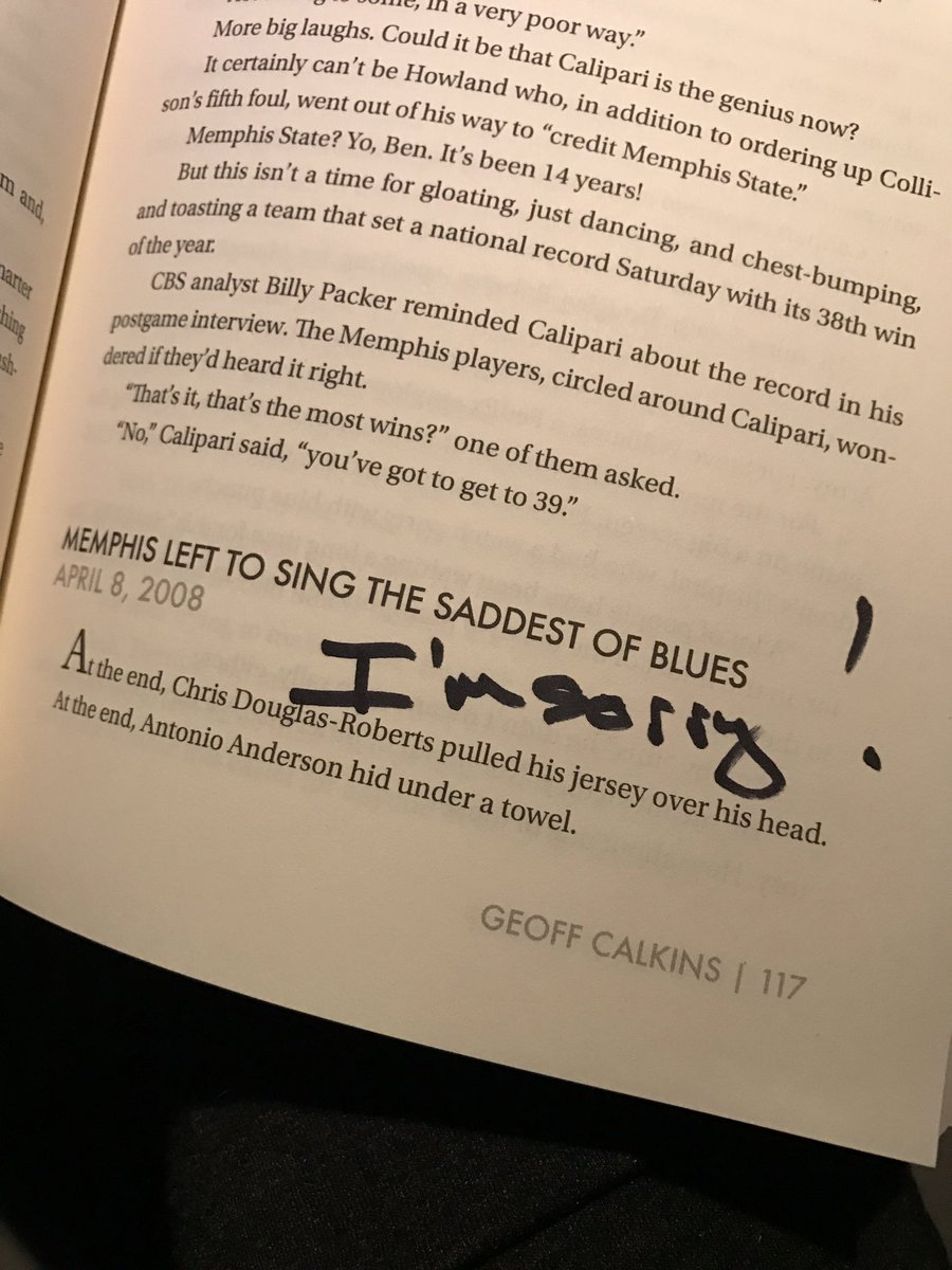 the_thurmanator's tweet photo. Thanks @BankofBartlett for hosting @geoff_calkins for the signing! I bought local, got it Signed Twice! @memphisnews #ForDoris #Mom #GTG https://t.co/wv4EWVjGLv