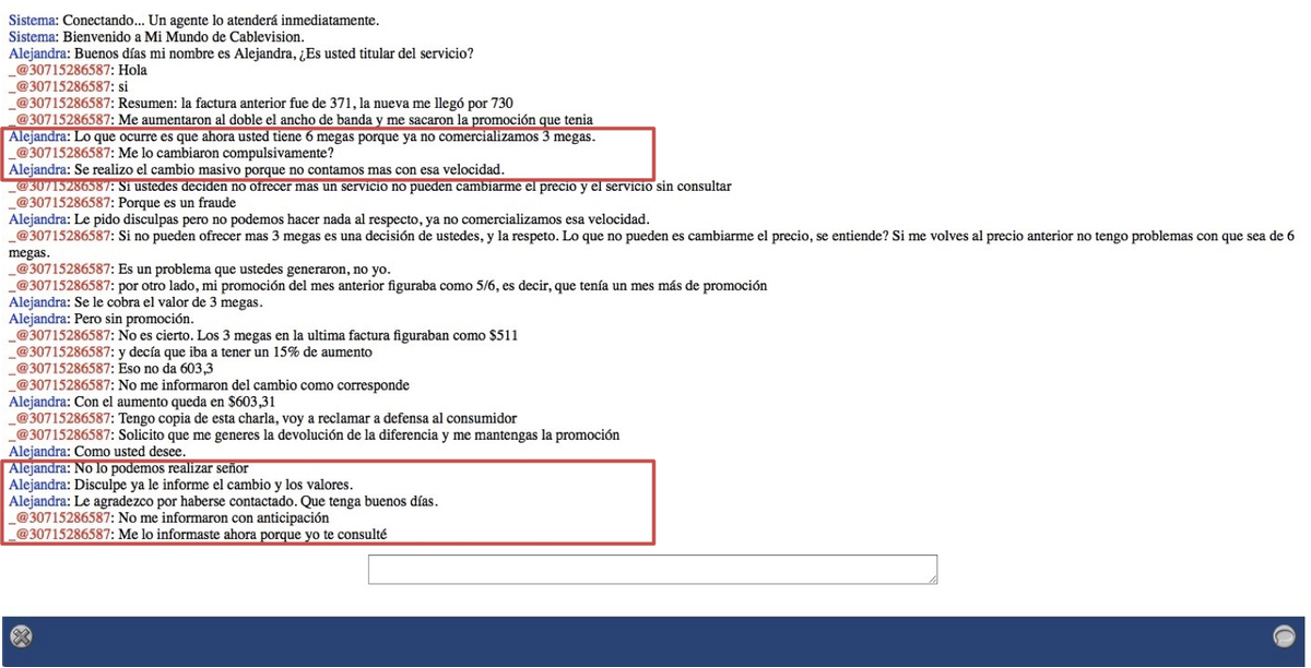 Estafa de <a href="/fibertel/">CableFibertel</a>. Me llegó factura por el doble que mes anterior. Realizaron cambio de velocidad compulsivo. #rehenes de @CableFibertel