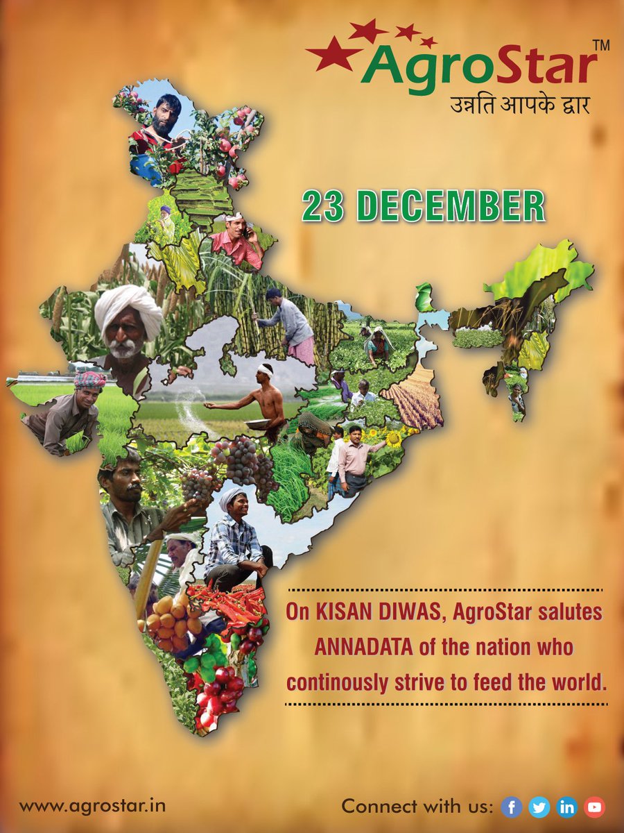 AgroStar salutes farmers who continuously strive hard to feed and nourish the world!
#KisanDiwas #SaluteToFarmers #Agriculture