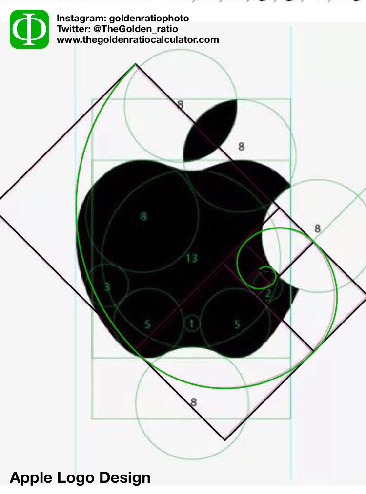 Golden Ratio App Apple Logodesign Fibonacci Fibonaccisequence Fibonaccispiral Goldenratio Get Inspired