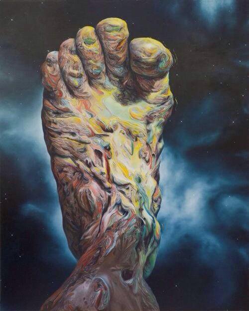 sup________'s tweet image. The Happiness in one's pocket by Glenn Brown