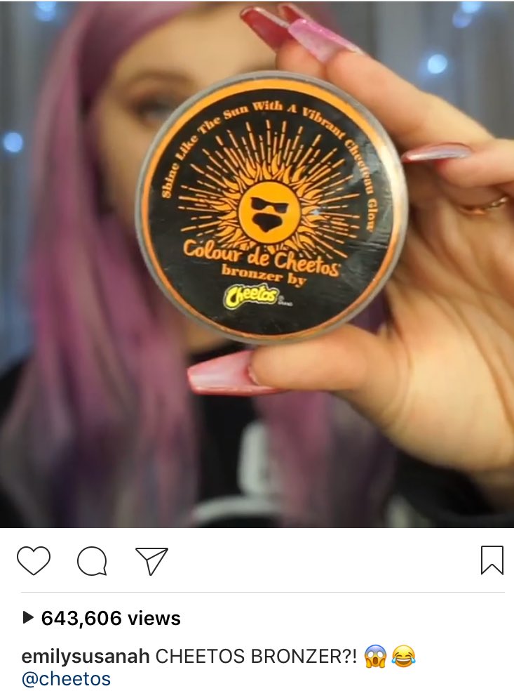 aloria on twitter cheetos highlighter look like