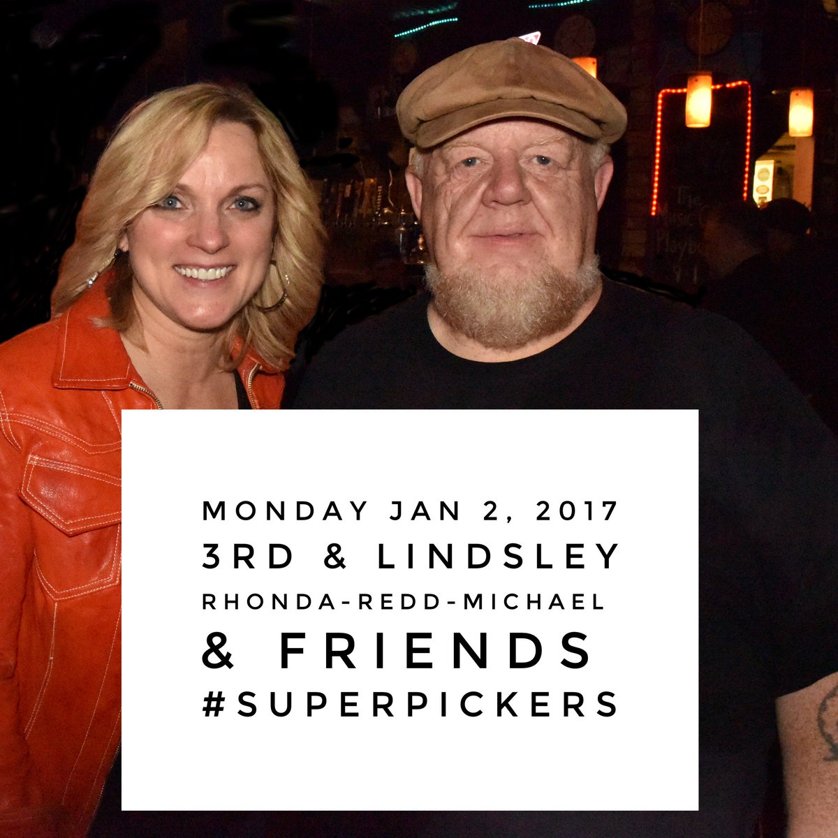 RhondaVincent13's tweet photo. Redd Volkaert Alert! Monday 1/2/2017 @3rdandLindsley @NashvilleTenn 8p #RhondaVincent #ReddVolkaert #MichaelRojas #TylerHall & Friends https://t.co/hAFe7QMD1t
