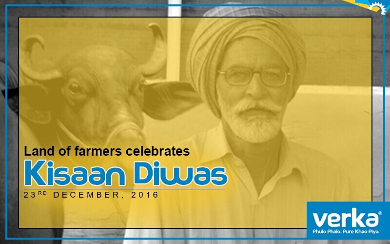Verka_Coop's tweet photo. Verka salutes dairy farmers of our country for their relentless efforts and hard work on #KisaanDay, #birthday of Chaudhary Charan Singh. https://t.co/DwwqnLeMD4