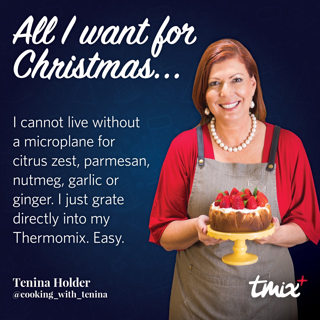 TMixPlus's tweet photo. @TeninaHolder shares what's on her Christmas list. #tmixplus #thermomixaus #cookingwithtenina #christmaslist #naughtyornice https://t.co/8cYgCzaBYA