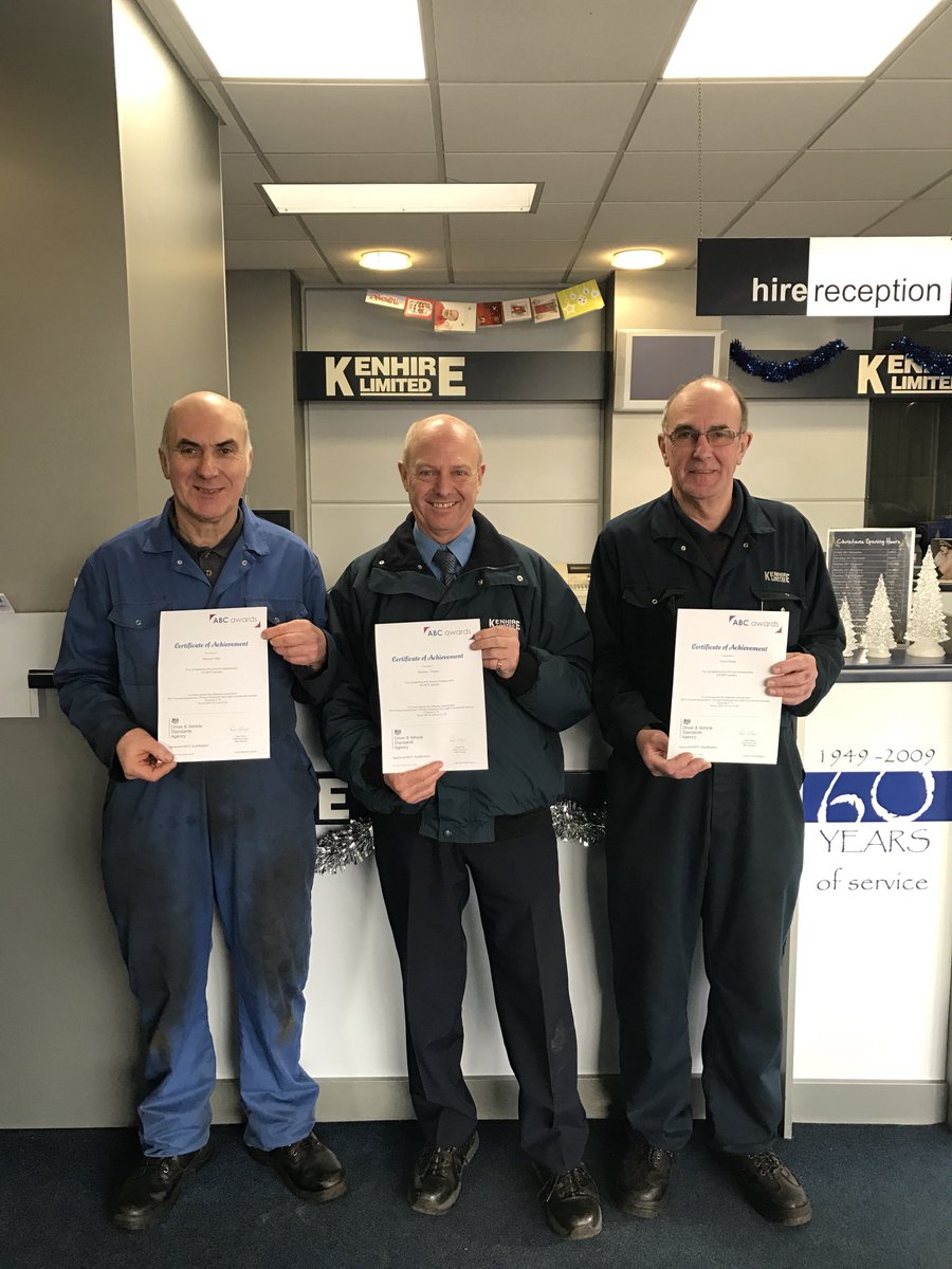 Congratulations to our MOT Testers, Steve, Malcolm and Dave on passing their Annual Assessments for another year.