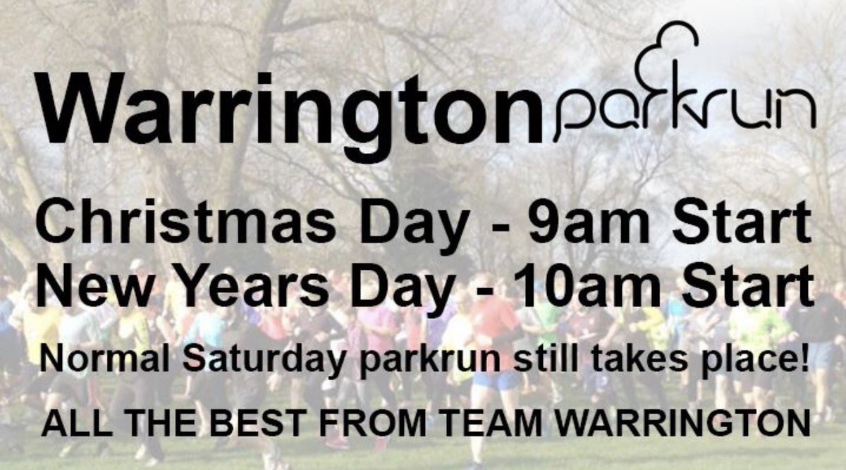 Busy weekend coming up! Even more parkrun to enjoy <a href="/parkrunUK/">parkrun UK</a> <a href="/joininuk/">Join In</a> @ActiveCheshire @INTERSPORTBSE @FitbitUK <a href="/RunWarrington/">Run Warrington</a> #loveparkrun