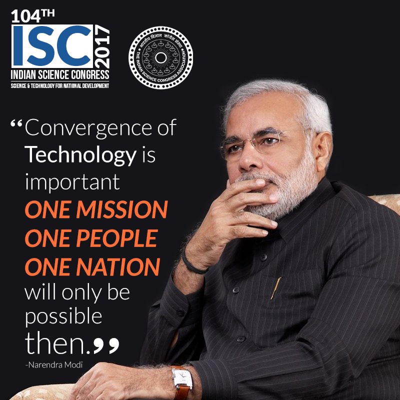 isc104th's tweet photo. Participate and listen to our Honorable Prime Minister's invigorating words at the 104th ISC. Register at https://t.co/iOBRoWzbTY #ISC104 https://t.co/PKV7qmFYRj