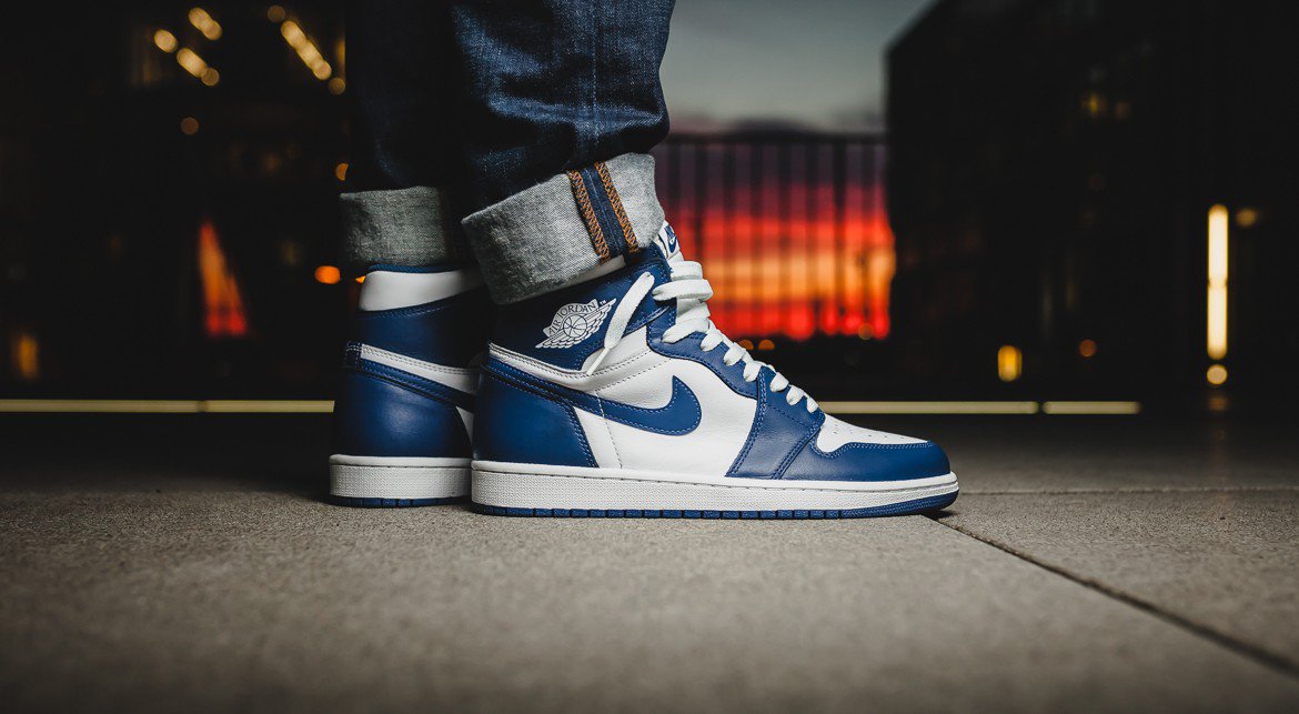 nike air jordan 1 storm blue