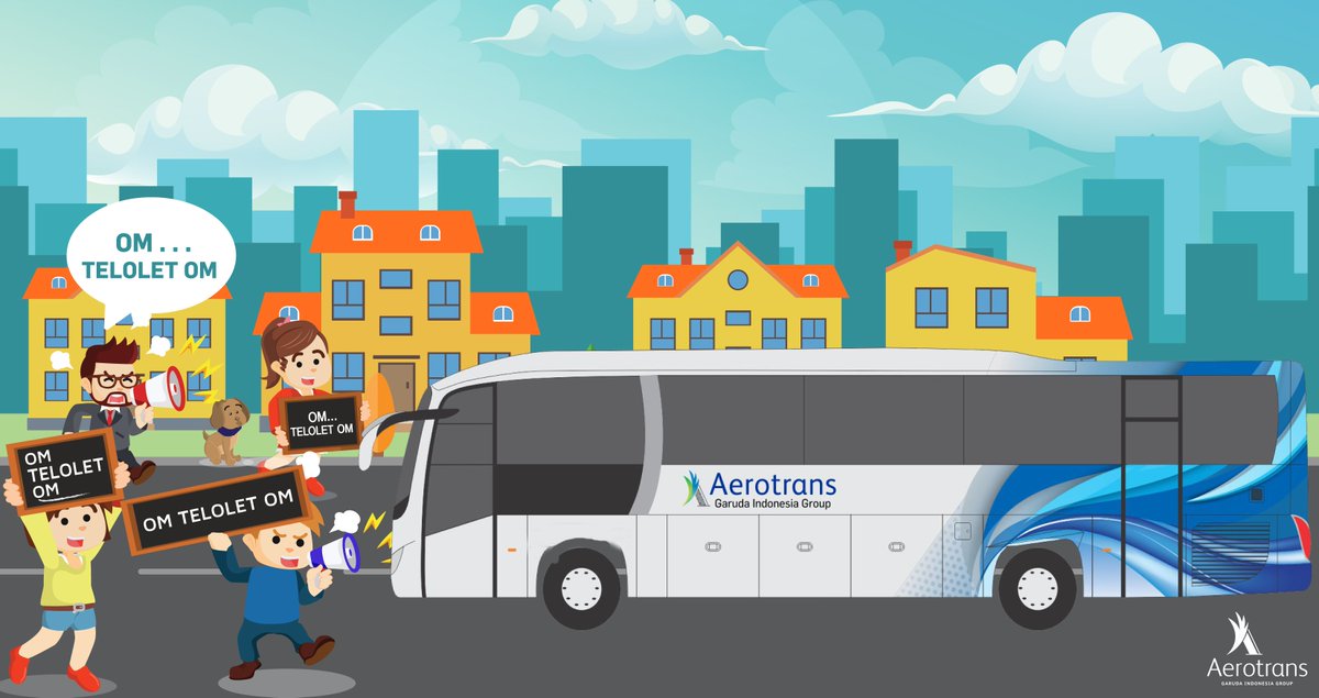 aerotrans's tweet photo. Naik bus #aerotrans fasilitas nyaman, termasuk bunyi klakson yang cetar membuat perjalananmu lancar #OmTeloletOm #OmTeloletOmGoInternasional https://t.co/rWJXQRNqEY