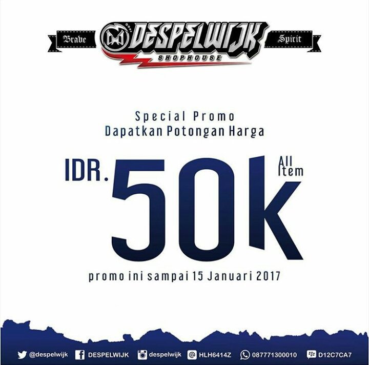potongan harga sampai Rp. 50.000
Untuk produk bisa cek di bawah ini :
instagram.com/despelwijkstor…
Ayoo belanja sebelum kehabisan.