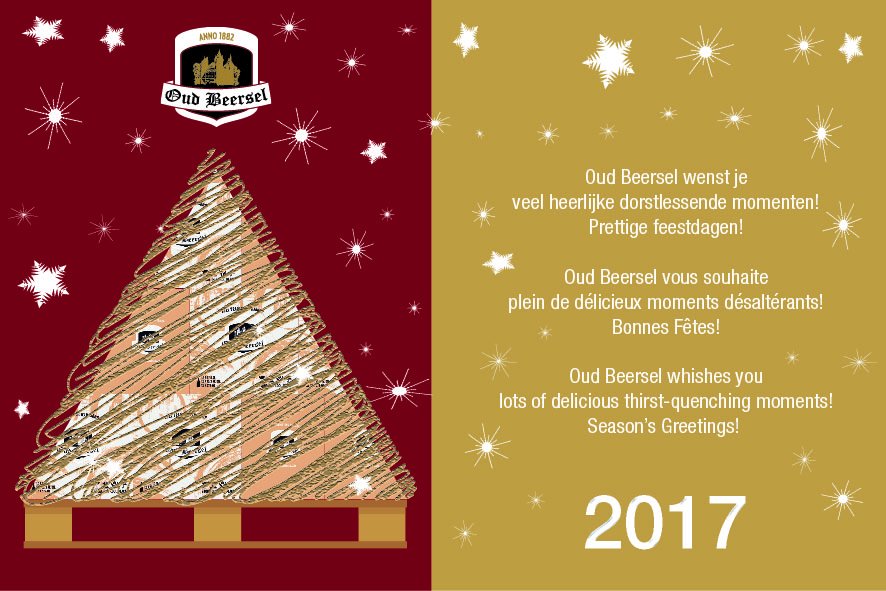 Oud Beersel whishes you lots of delicious thirst-quenching moments! Season's Greetings!