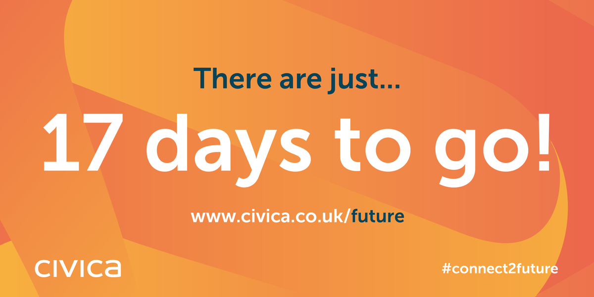 CivicaUK's tweet photo. Just 17 days to go until @CivicaUK transforms the future. Learn more @ https://t.co/bJOMUoZJFT #connect2future https://t.co/kwNFQS2Aig