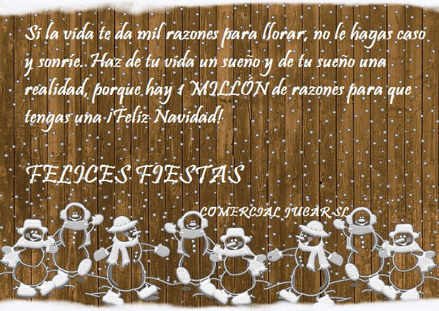 ComercialJucar's tweet photo. En #Navidad nuestros mejores deseos para estos días y para siempre #FelicesFiestas #TiendasOnLine https://t.co/hP9QYeejWC