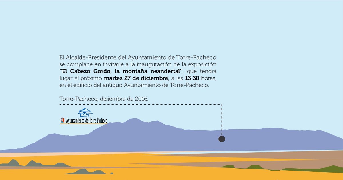 Ya hay nueva fecha para la inauguración de "El Cabezo Gordo, la montaña neandertal". Allí nos vemos!