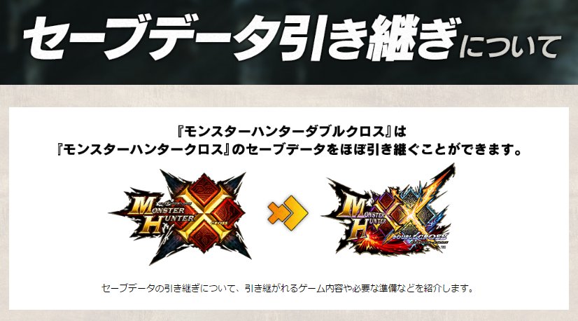 モンハン部 Mhxx モンハンクロス モンハンダブルクロス の引継ぎに関して情報を公式サイトで公開中 引き継ぎ後 一度だけハンターの名前と性別や容姿を変えることが可能です T Co L2g933hswq Mhxx
