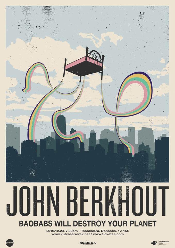 Gaur urteko azken kontzertua!  <a href="/Berkhout_John/">JOHN BERKHOUT</a> kontzertua irekitzen egongo gara 19:30tatik aurrera Tabakaleran!