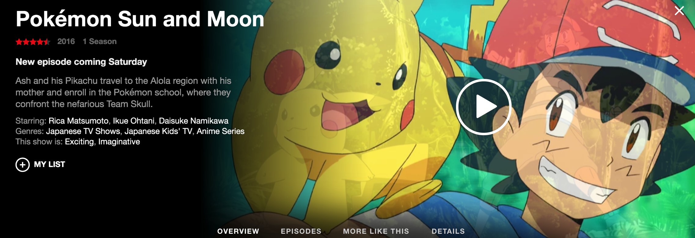 Dazza on X: Another reason Japan is great; Pokemon Sun and Moon is  streaming on Netflix.  / X