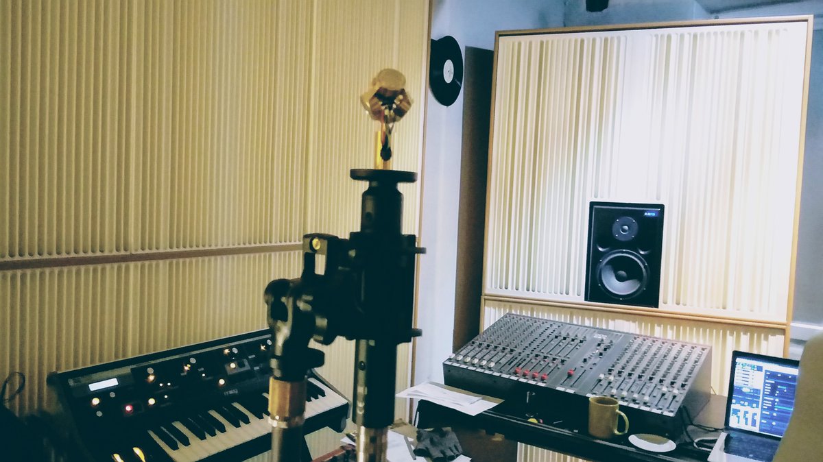 Mothashipp's tweet photo. Last week we were testing 360 sound possibilities w/ Tomasz Rudzki &amp; @SennheiserUSA AMBEO mic. @ Western Jive Studio https://t.co/kweH5qlMZc