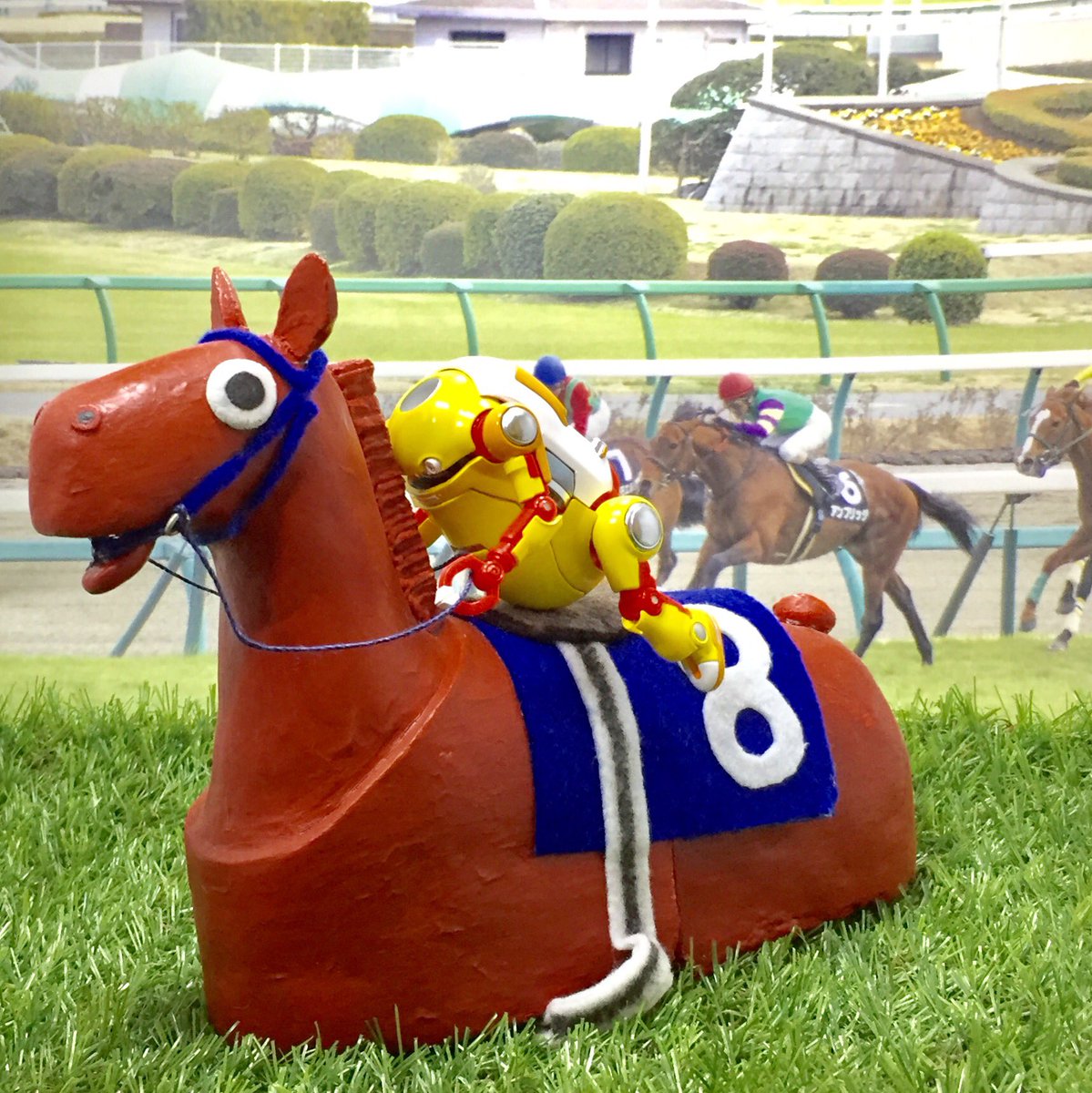 ট ইট র びびまる ハリボテエレジーを引退 処分 させようとしてたけど 有馬記念もあることだし 有終の美をウィーゴ達と飾ってみました メカトロウィーゴ ハリボテエレジー 有馬記念 フィギュア Jra