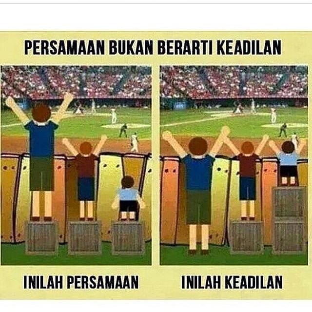 Front_DuniaMaya's tweet photo. Ini buat yg masih "telolet" sama definisi Persamaan &amp; Keadilan 😎 https://t.co/1xO30H5ZXP