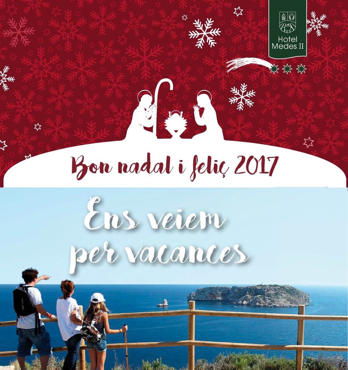 HotelMedesII's tweet photo. Bon Nadal! Feliz Navidad! Merry Christmas! Joyeux Noel! Des del #MedesII de l'#Estartit https://t.co/yOrtBmSa0k