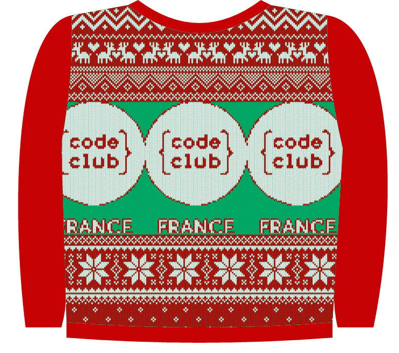 CodeClubFrance's tweet photo. Rien à vous mettre pour les fêtes de Noël ? Rendez vous sur https://t.co/hrB5lNYuZU merci @kosamari ! cc @uglyXsweater https://t.co/O7RHlRr38t