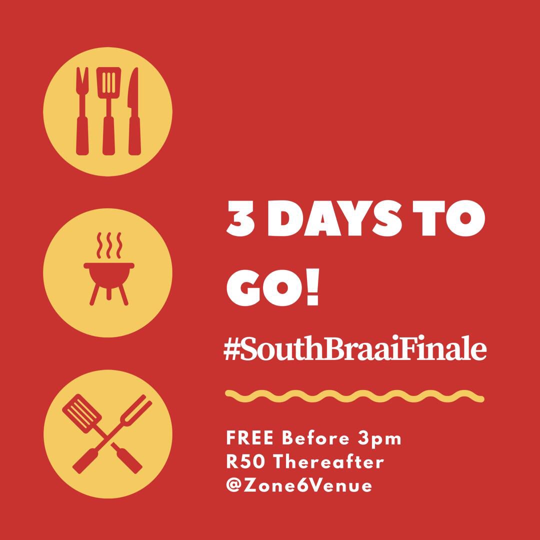 SouthBraai's tweet photo. Tonight we are doing @AntiHipHopSA #GoldMotion then on Monday it's the coolest public holiday hangout #SouthBraaiFinale πΏπ¦ https://t.co/Q6nJXfiz3t