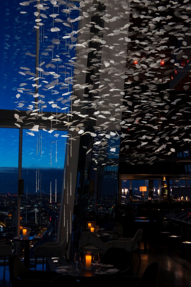 The Shard’s Aqua restaurant's Human Nature installation by Timothy Hatton Architects. Lighting by LDI using our MentorLED with Soraa AR111.