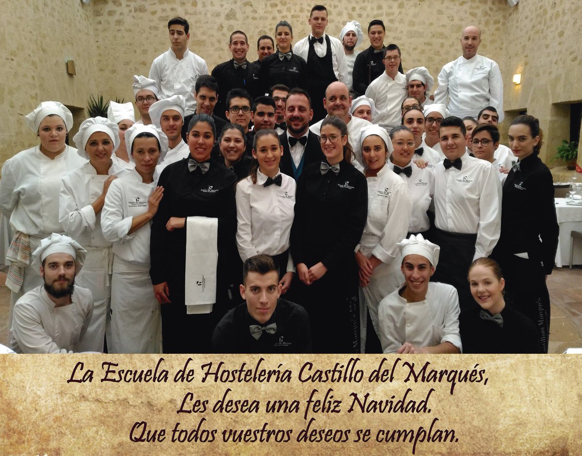 Con nuestros mejores deseos, esperamos que tengáis una #FelizNavidad y un buen año 2017
#CastillodelMarques  #EscueladeHosteleria