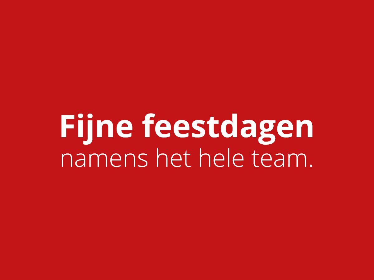 Namens het hele Multifood team wensen wij u fijne feestdagen.