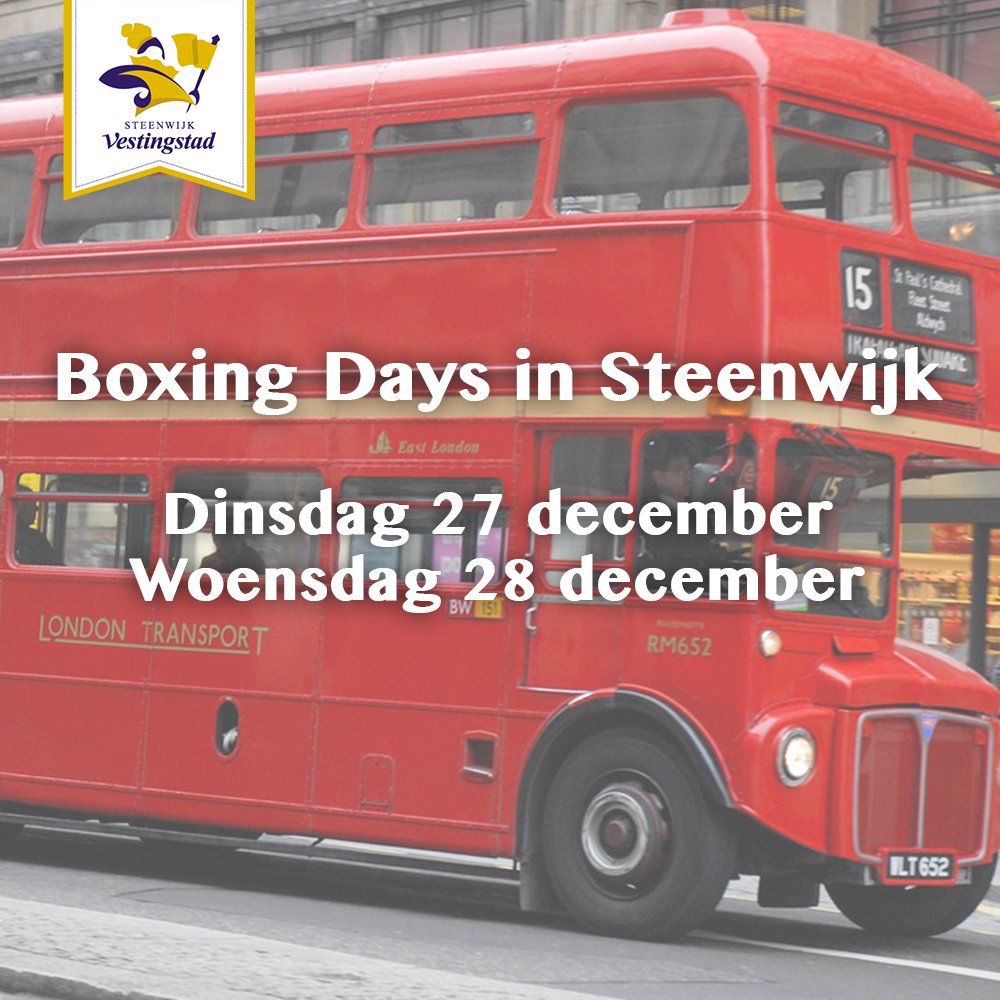 Dit jaar zijn er op dinsdag 27 en woensdag 28 december weer de Boxing Days 'British Style' in Steenwijk.