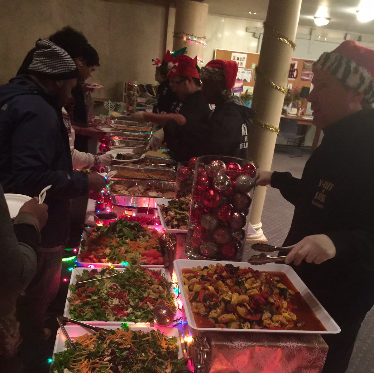 NYSFILM's tweet photo. Spreading holiday cheer, @Marvel returned for its 2nd #FilmGoodDoGood event when it hosted a delicious hot dinner for LGBT homeless of NY. https://t.co/CfBSwtA6jd