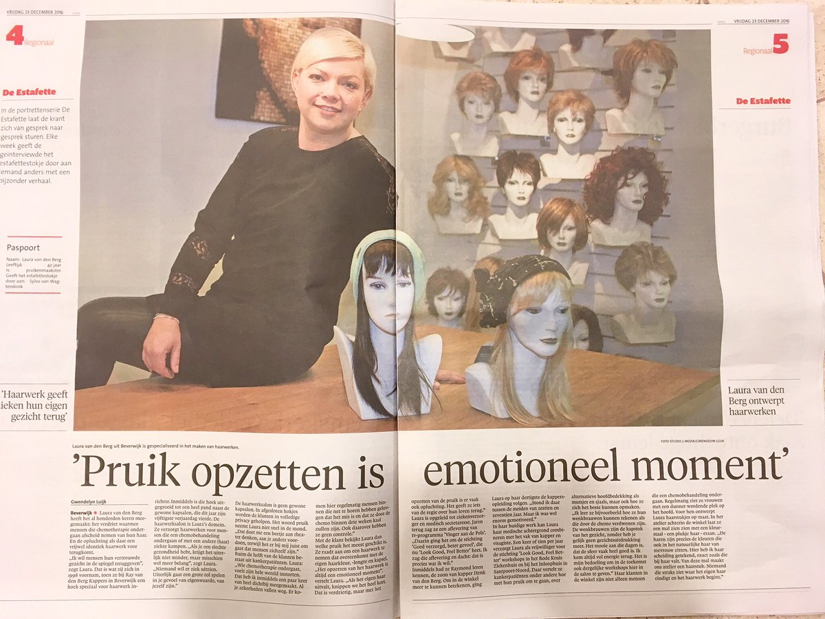 Vandaag in het <a href="/nhdagblad/">Noordhollands Dagblad</a> #estafettestokje #interview #haarwerkspecialiste