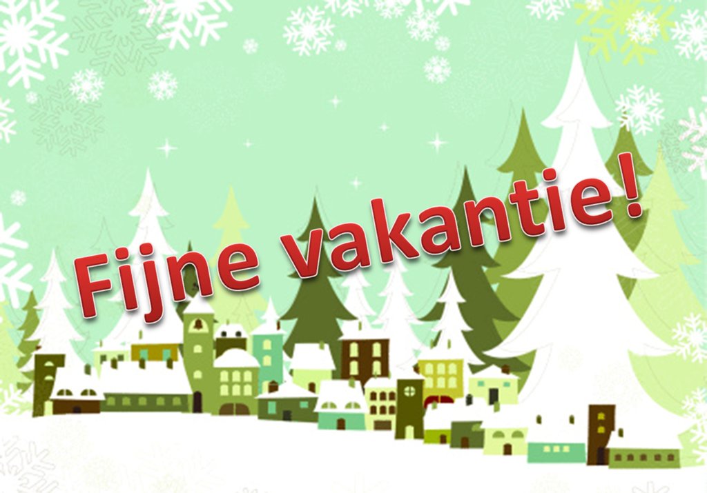 We wensen onze leerlingen, ouders en verzorgers fijne kerstdagen en gelukkig nieuwjaar. Tot volgend jaar!