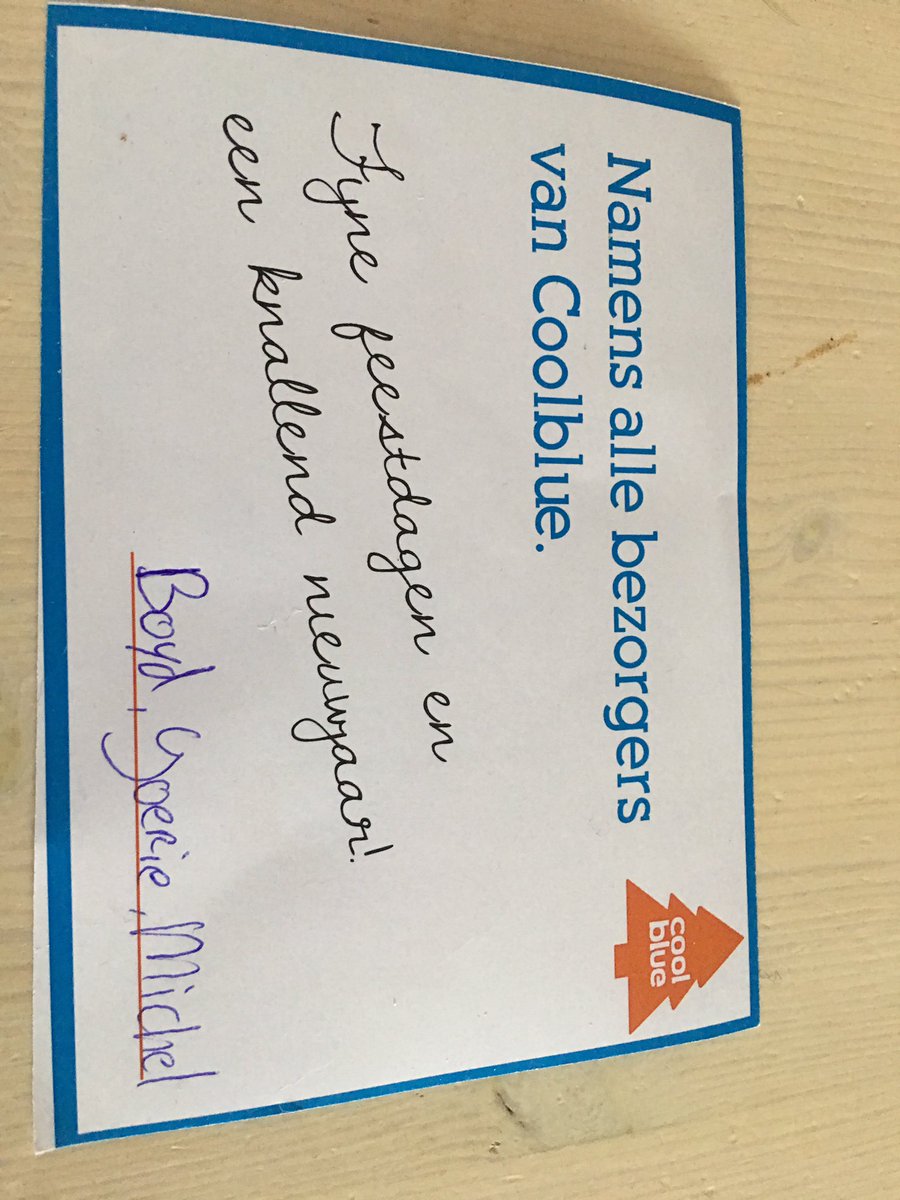 Beste <a href="/Coolblue_NL/">Coolblue</a> wat hebben jullie leuke, enthousiaste en efficiënte collega's! Met een leuke dosis humor; bedankt voor de super ervaring!