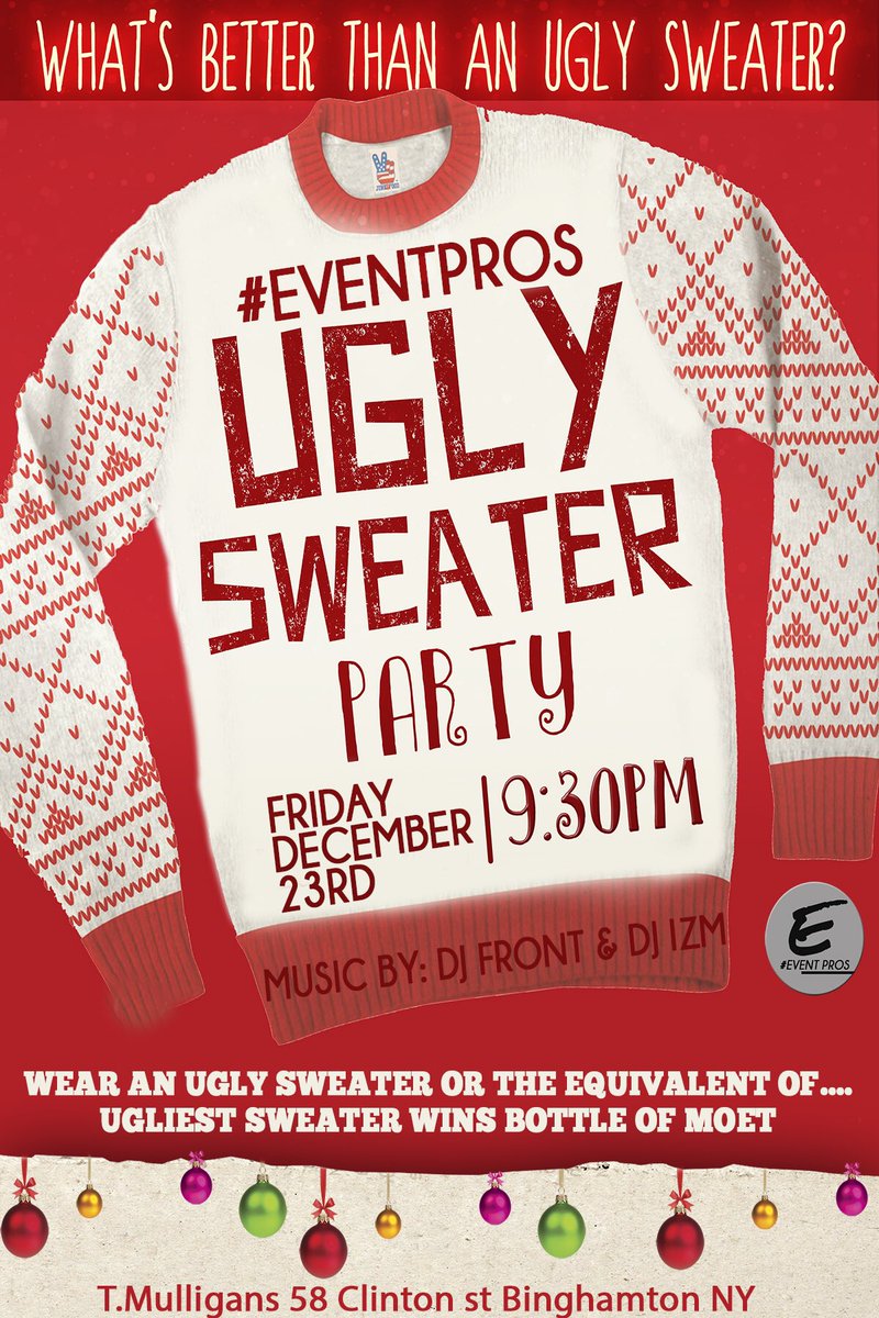 DJIZM's tweet photo. #doremember, tonight, #TMulligans ugly sweater party, then we at the after hour heavy #EventPros #DJIZM #DJFront https://t.co/tKSccs5YjY
